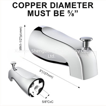 Robinet de cadă încastrat, cu jet tras în jos, model 80019, aliaj de zinc, CUPC certificat, montaj filet