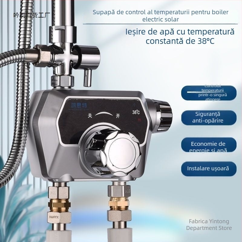 Valvă termostatică cu montare pe suprafață, amestec solar inteligent cu reglare automată a temperaturii pentru duș, robinet cald/rece, uz casnic