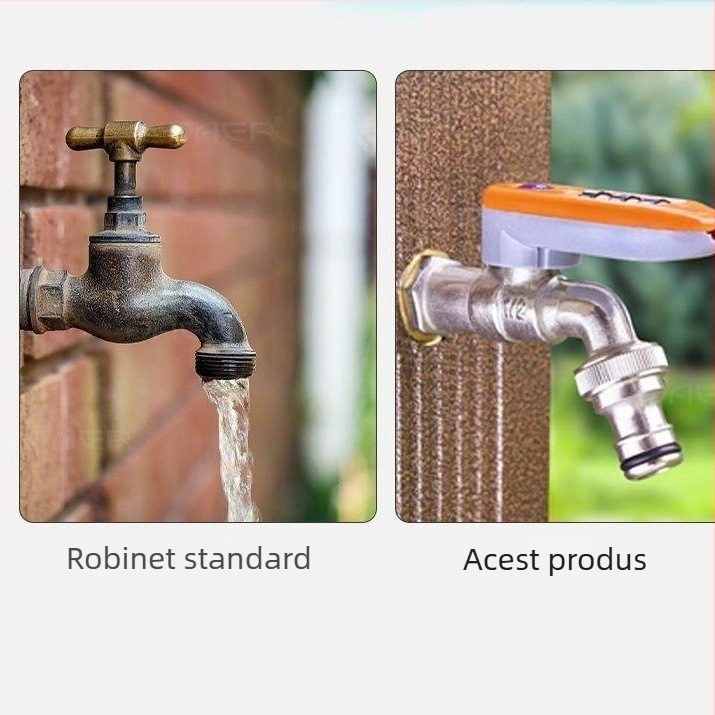 Robinet exterior din alamă cu lacăt pentru parolă, montaj în perete, 20 mm diametru al valvei, conectare rapidă la mașina de spălat