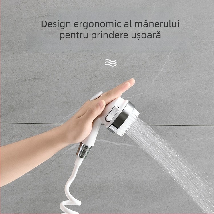 Cap de duş cu două funcții – moduri cu bule și ploaie, ABS, interfață spirală, 0–80°C