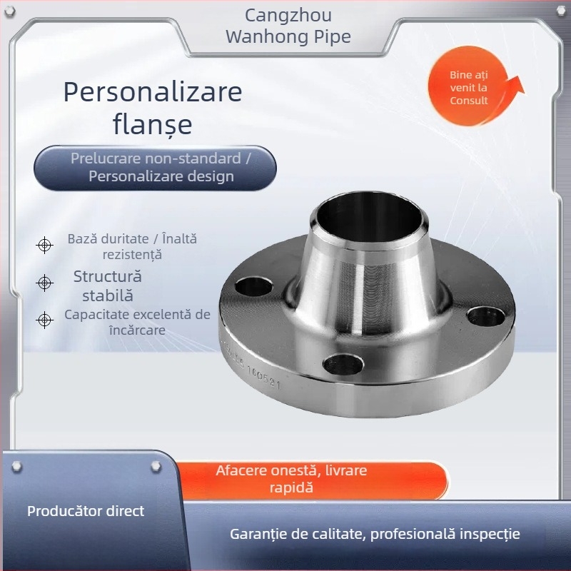Flanșă din oțel carbon pentru sudură, tip orizontal, model A987, brandul Wanhong