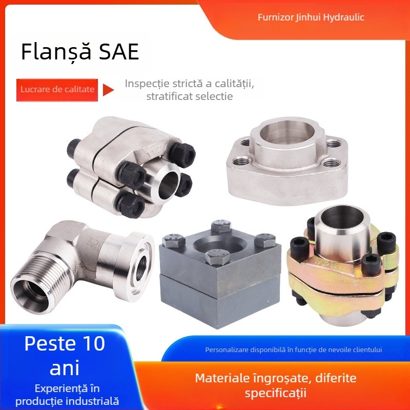 Flanșă SAE din oțel inoxidabil, înaltă presiune, tip orizontal sudură, standard JB518C ISO6162 SAE, marcă Jinhui