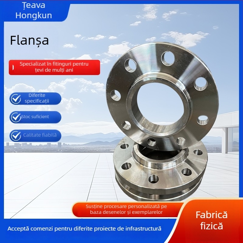 Flanșă de sudură plată din oțel inoxidabil 304, tip axial, conexiune prin șurub, Ø100