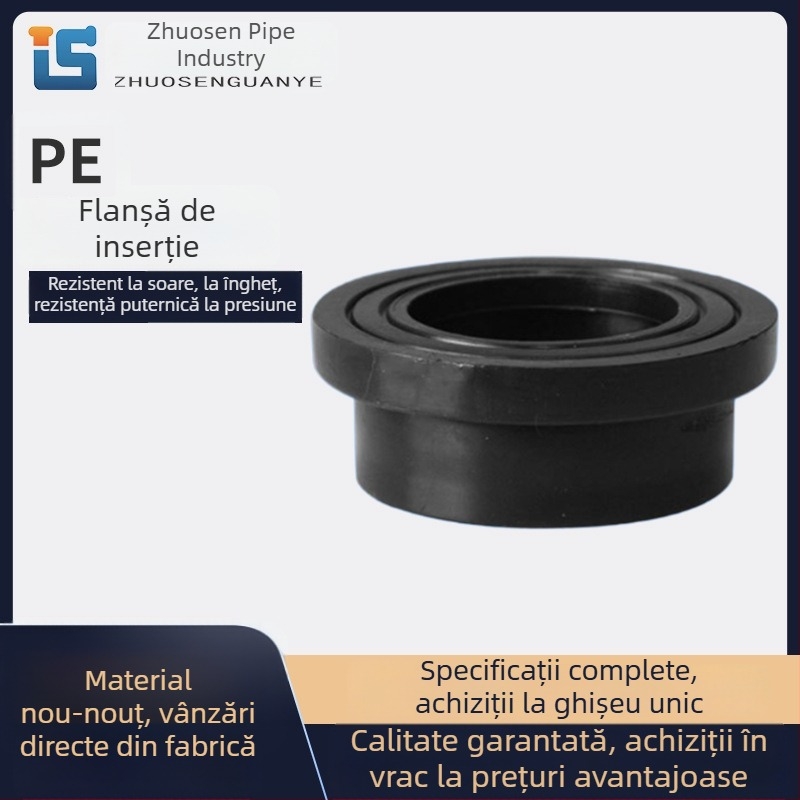 Flanșă PE cu priză, tip axial, conectare prin clemă, placă de flanșă, rezistentă la coroziune și elastică, standard național