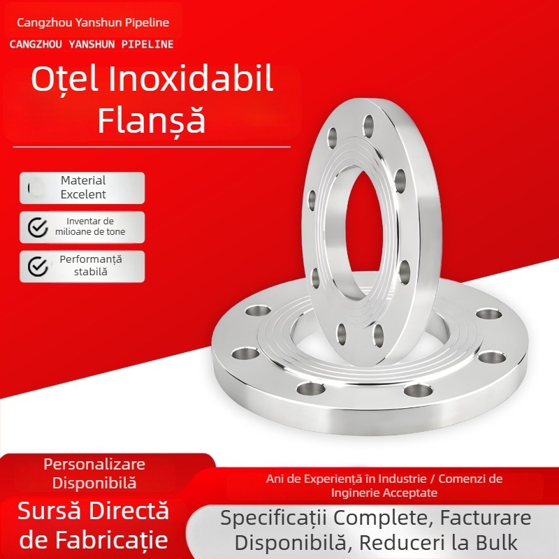 Flanșă plată de sudură cu gât, 304 oțel inoxidabil, tip orizontal, conexiune prin sudură, Gb standard