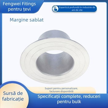 Conexiune țeavă cu flanșă industrială, sudată, din oțel inoxidabil 304, model Roll Sand Flanging, rezistență înaltă la presiune.