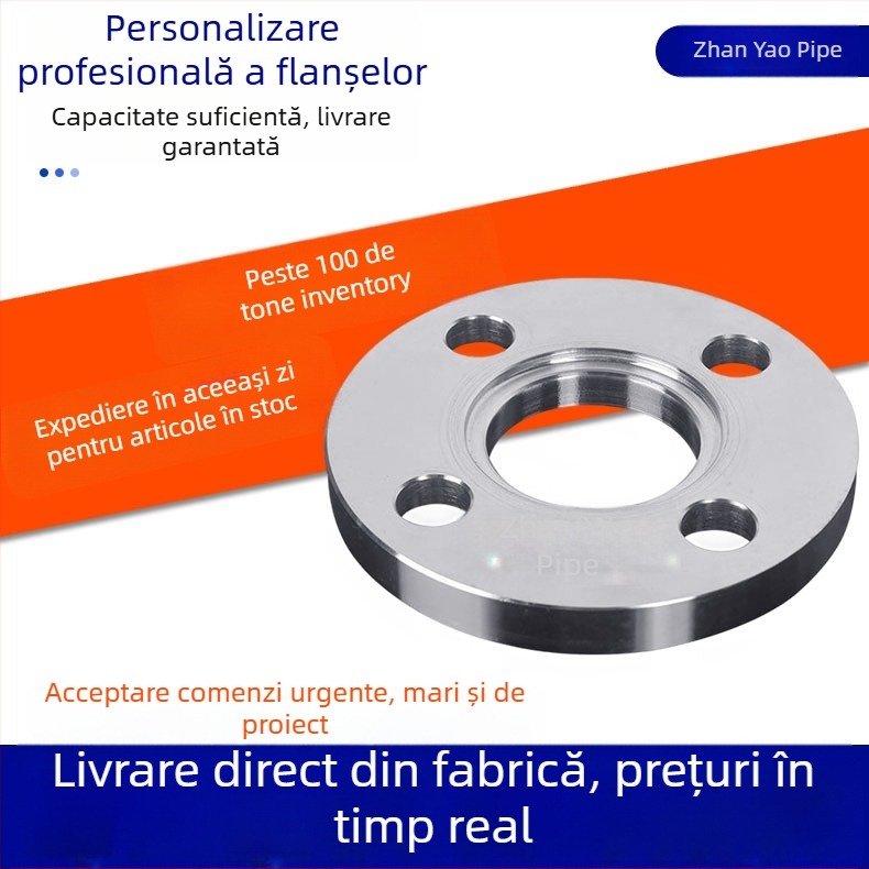 Flanșă din oțel de carbon forjat, tip axial, conexiune prin șuruburi, grad Excellent, conform standardelor naționale