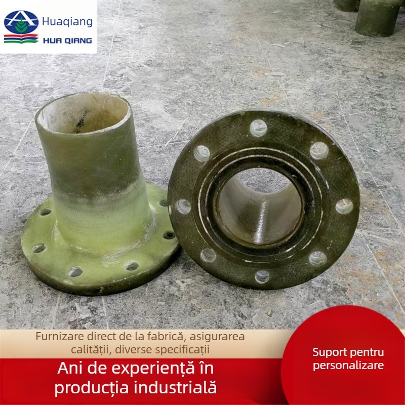 Fitings FRP cu flanșă din fibră de sticlă - diametru variabil al flanșei - îmbinare scurtă - proces de lay-up manual