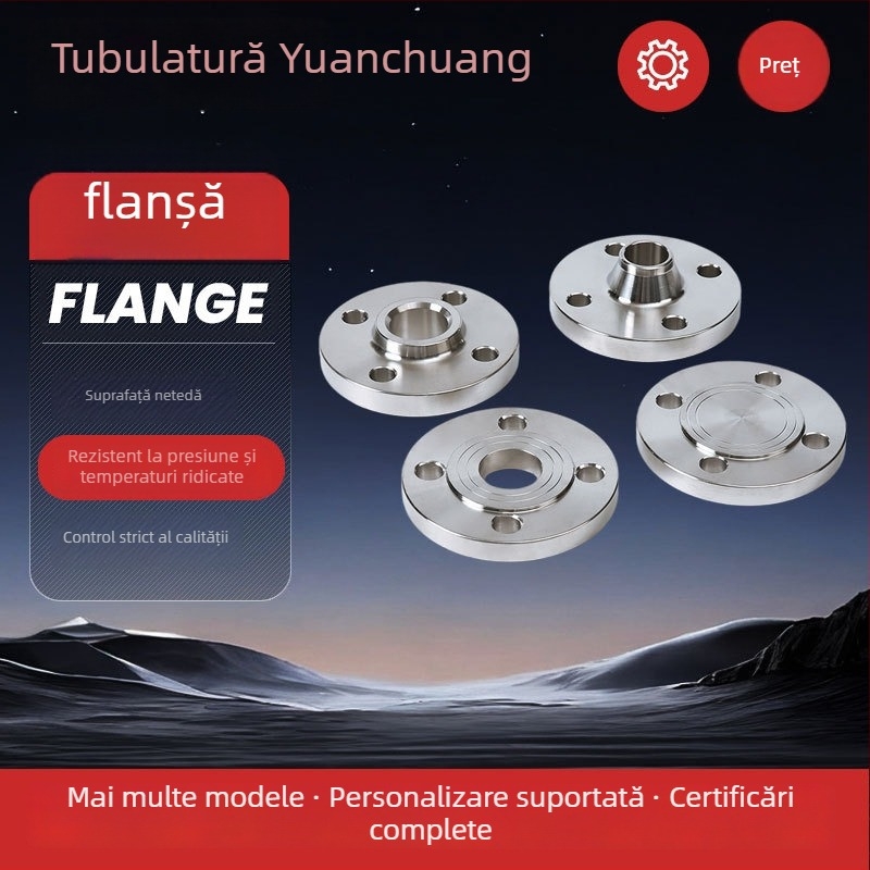 Flanșă din oțel inoxidabil, flanșă sudată turnată cu gât (Material: oțel inoxidabil; Grad: 304/316; Conexiune: sudare; Rezistent la coroziune; Standard național)