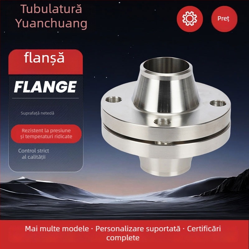 Flanșă din oțel inoxidabil, flanșă sudată turnată cu gât (Material: oțel inoxidabil; Grad: 304/316; Conexiune: sudare; Rezistent la coroziune; Standard național)