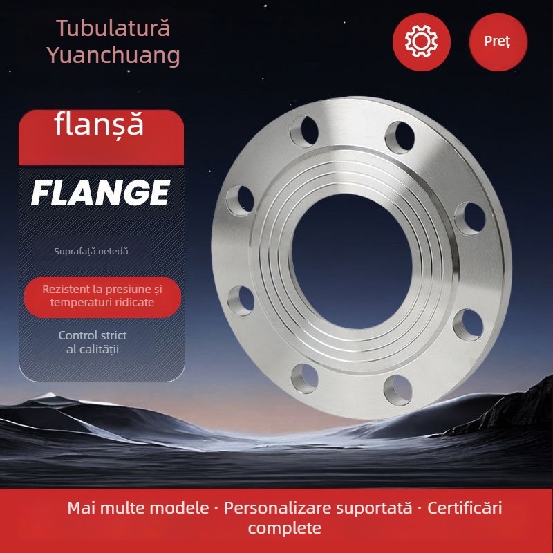 Flanșă din oțel inoxidabil, flanșă sudată turnată cu gât (Material: oțel inoxidabil; Grad: 304/316; Conexiune: sudare; Rezistent la coroziune; Standard național)