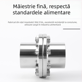 Flanșă de sudură din oțel inoxidabil 316L/304, sterilă, lungă, tip axial