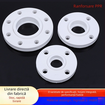 Flanșă PPR pentru conducte, tip divizabil, complet din plastic, conectare prin sudură, material: PPR + oțel inoxidabil, model: flanșă PPR
