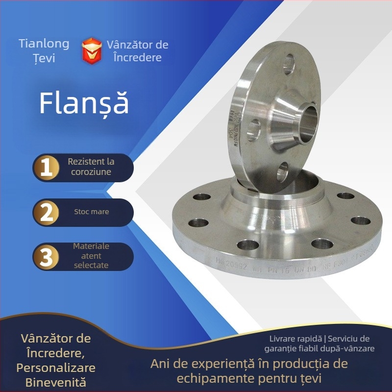 Flanșă din oțel inoxidabil 304 cu sudură plată PN10, standard național, conectare prin sudură