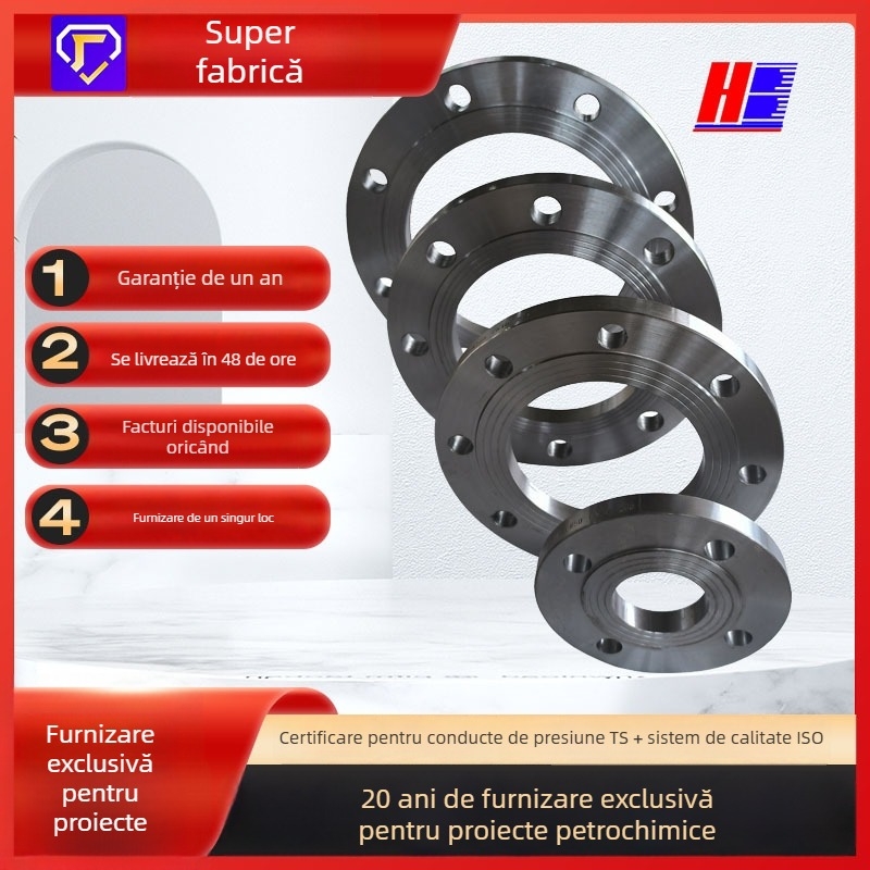 Flanșă din oțel carbon, forjată, placă plată, DN15–DN350, ASME B16.5