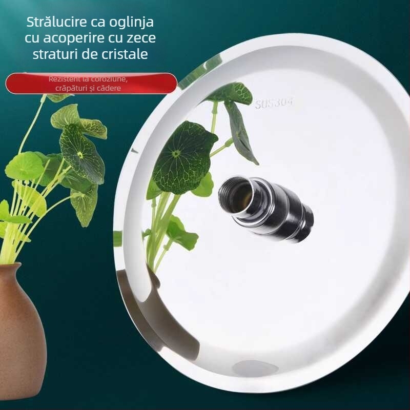 Cap de duș cu jet superior, oțel inoxidabil șlefuit, funcție ploaie, model J-01, temperatură de lucru 0–90°C