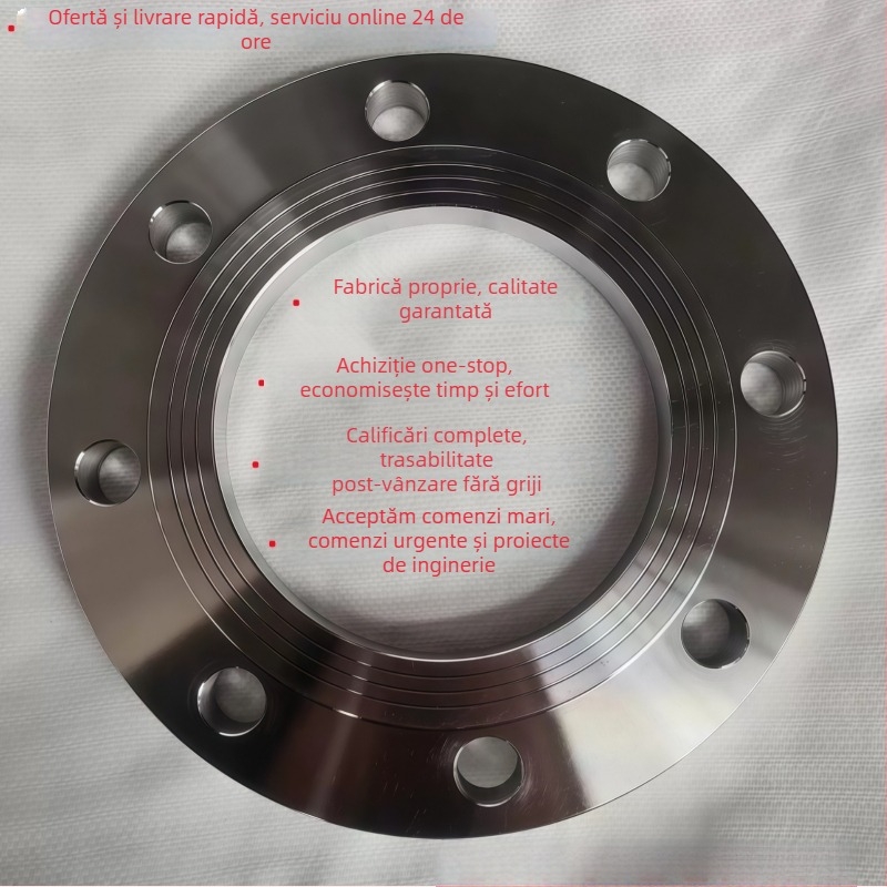 Flanșă din oțel carbon pentru sudură plată, diametru mare, cu gât, galvanizată, formă specială