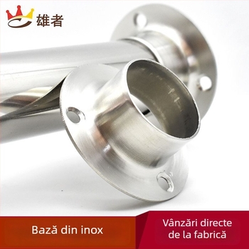 Suport flanșă din oțel inoxidabil pentru bară de haine orizontală, tip transversal, sudură, model FLZXZ001, grad avansat, rezistență la coroziune și la presiune înaltă