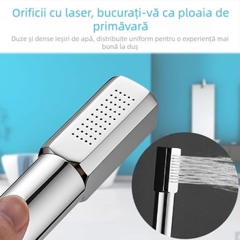 Magic House Cap de duș manual din cupru – Duș portabil cu efect ploaie, finisaj electroplacat, stil lux discret