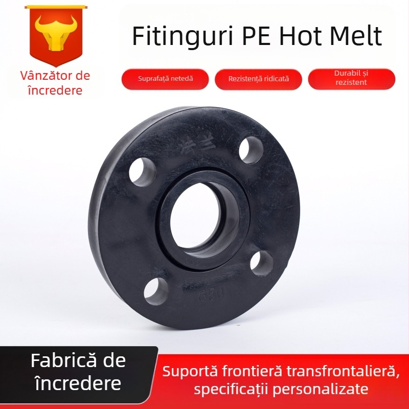 Set flanșă PE din plastic – tip orizontal, conectare cu șurub, material PE, elasticitate bună