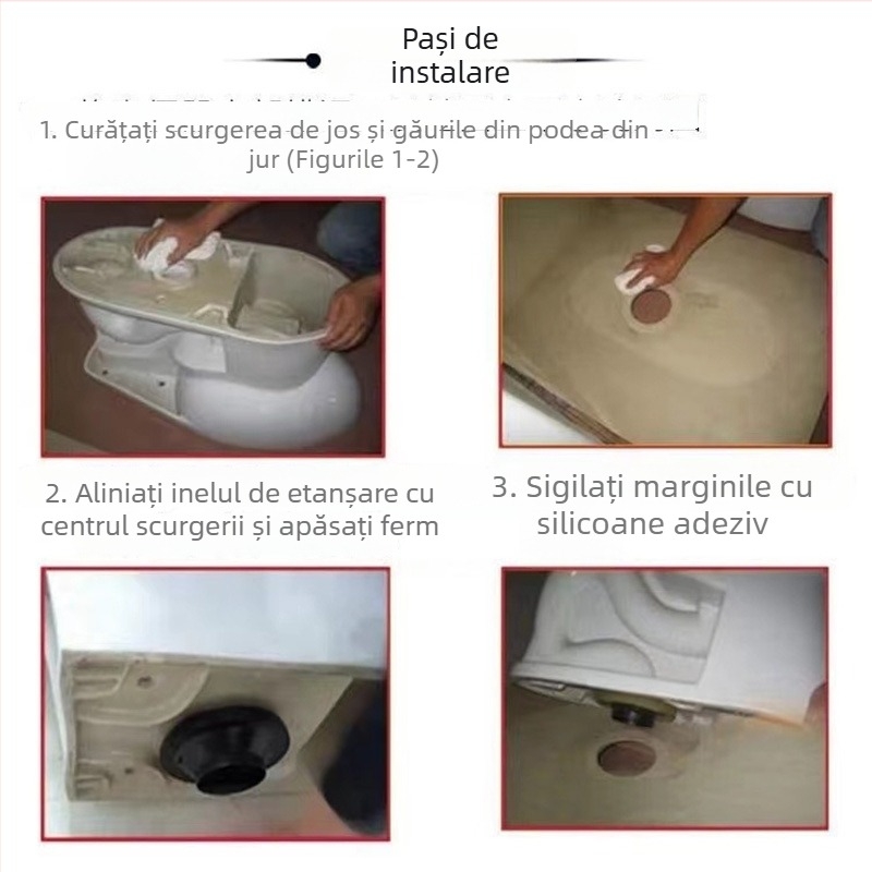 Inel de flanșă pentru toaletă, din cauciuc, etanșare, Huixin, stil modern minimalist