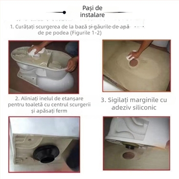 Inel de flanșă pentru toaletă, din cauciuc, Huixin, stil modern minimalist.