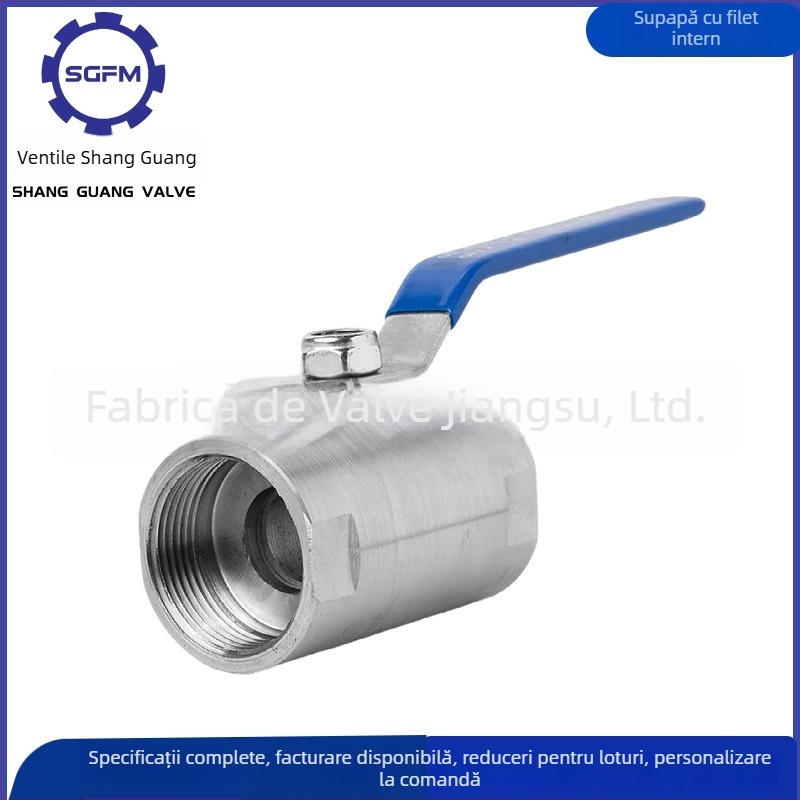 Supapă cu bilă pentru abur la temperaturi înalte, filet intern, tip trecere dreaptă, acționare manuală