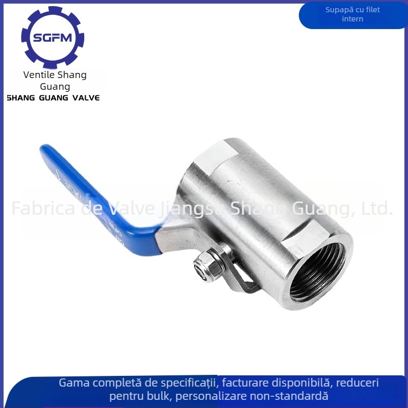 Supapă cu bilă pentru abur la temperaturi înalte, filet intern, tip trecere dreaptă, acționare manuală