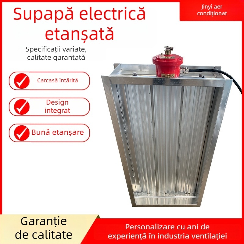 Supapă electrică etanșă cu debit mare de aer, supapă etanșă manuală, supapă bidirecțională de reglare a volumului de aer pentru ventilație industrială