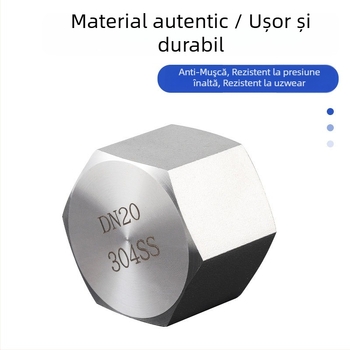 Capă de țeavă interior hexagonal din oțel inoxidabil 304, grosime perete 5 mm, model: capă internă hexagonală 304, rezistență la compresie