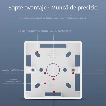 Cutie de joncțiune montată pe suprafață, dublă pentru întrerupătoare și prize, din PVC, ignifugă, model 86