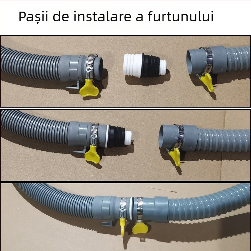 Colier de fixare din oțel inoxidabil cu mâner, reglabil 13–44 mm, grosime perete 1 mm, calitate superioară