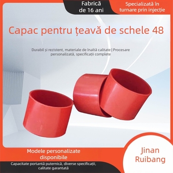 Capă de țeavă din plastic pentru țevi din oțel, set de 48 capace pentru schelă cu husă de protecție