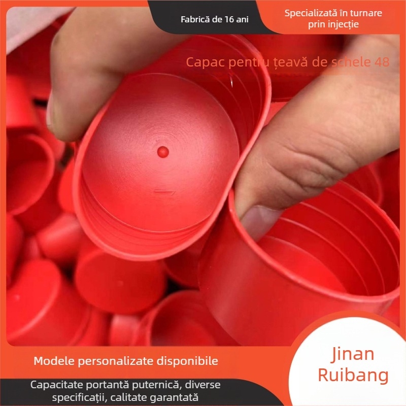 Capă de țeavă din plastic pentru țevi din oțel, set de 48 capace pentru schelă cu husă de protecție