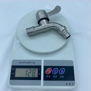 Robinet pentru mașina de spălat, oțel inoxidabil, montaj pe perete, diametrul șeii valvei 9,5 mm, model JLL-006