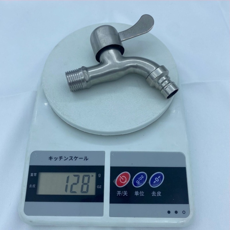 Robinet pentru mașina de spălat, oțel inoxidabil, montaj pe perete, diametrul șeii valvei 9,5 mm, model JLL-006