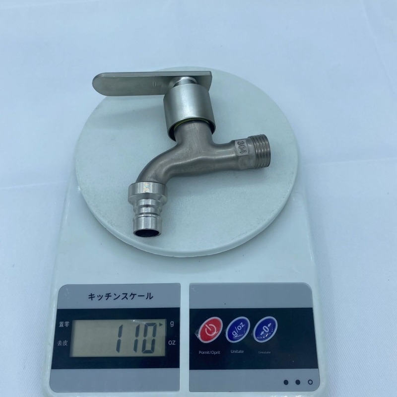 Robinet pentru mașina de spălat, oțel inoxidabil, montaj pe perete, diametrul șeii valvei 9,5 mm, model JLL-006