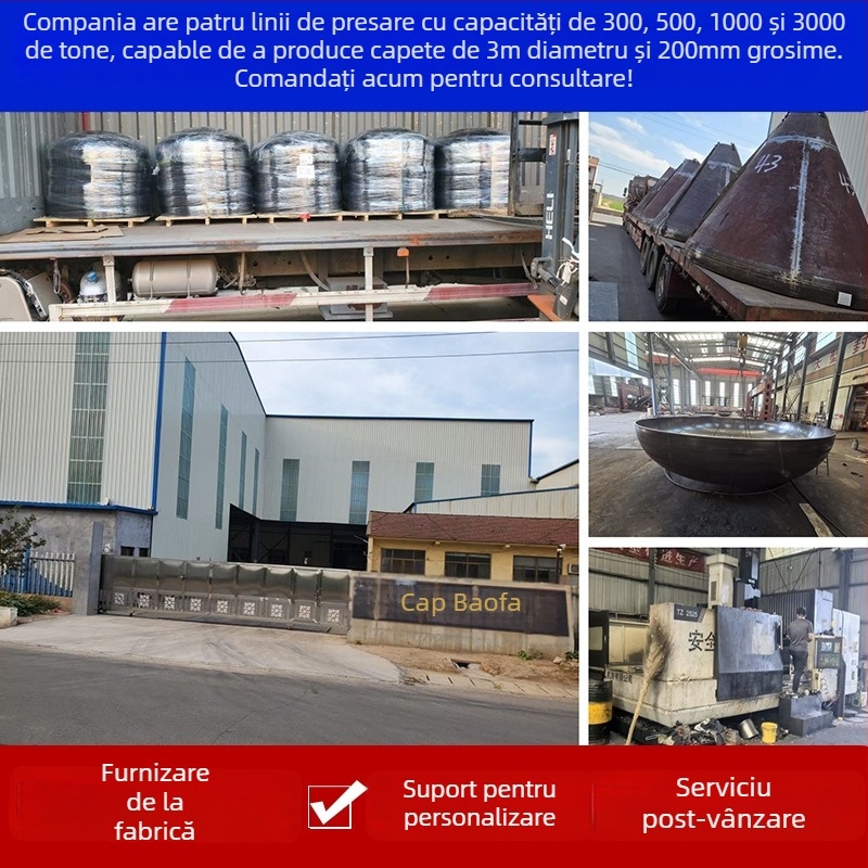 Cap de țeavă din oțel inoxidabil, bază plată și conic, finisaj neted, funcție dop