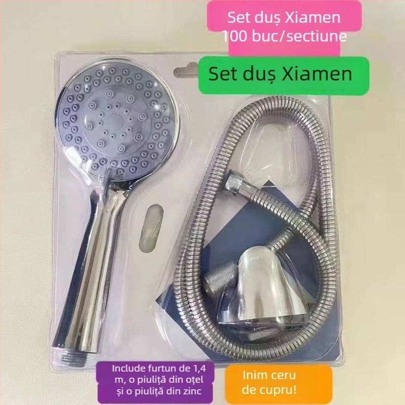 Robinet de duș din oțel inoxidabil cu montaj la vedere, disc ceramic, 0-100°C, 1.6 MPa, conexiuni filetate
