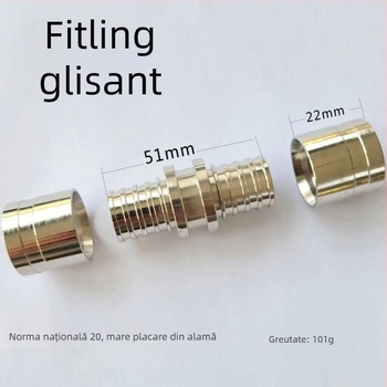 Fitings din cupru pentru conducte de încălzire în pardoseală – diametru egal, grosime a peretelui 2,0/2,3 mm, compatibile cu țevi din aluminiu-plastic și conducte de apă caldă