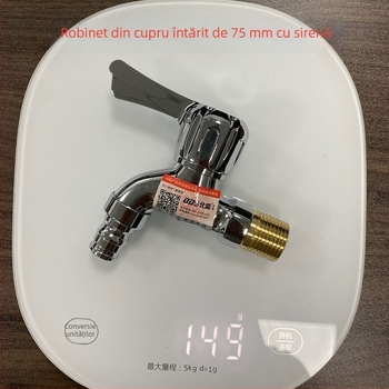 Robinet de bucătărie din cupru, gură extinsă – nucleu de valve din cupru, articulație Unică, finisaj electroplacat