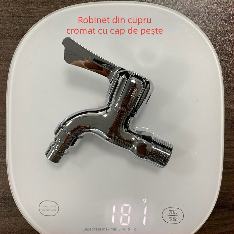 Robinet de bucătărie din cupru, gură extinsă – nucleu de valve din cupru, articulație Unică, finisaj electroplacat