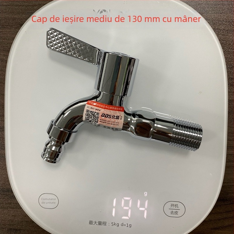 Robinet de bucătărie din cupru, gură extinsă – nucleu de valve din cupru, articulație Unică, finisaj electroplacat