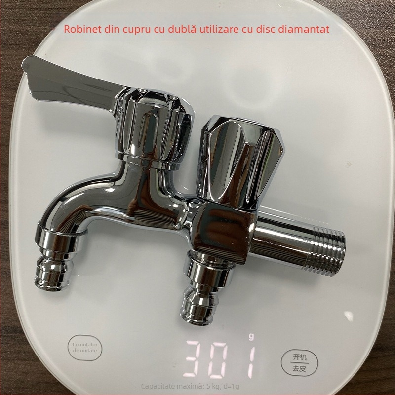 Robinet de bucătărie din cupru, gură extinsă – nucleu de valve din cupru, articulație Unică, finisaj electroplacat