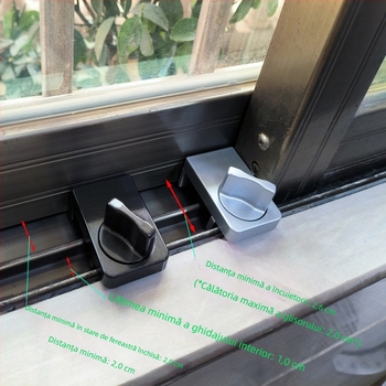 DY-CS01 Încuietoare pentru fereastră din aliaj de zinc, rotire fără cheie, protecție anti-furt, montaj fără unelte