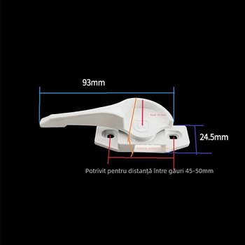 Încuietoare semilună pentru uși și ferestre glisante din aliaj de aluminiu — Model 001, Tip: Alt, Material: Aliaj de aluminiu