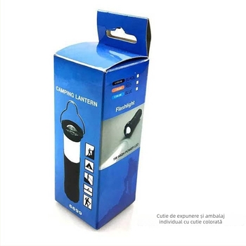 Lampă de lucru extensibilă din plastic pentru camping, cu LED, lanternă portabilă, mini lampă multifuncțională