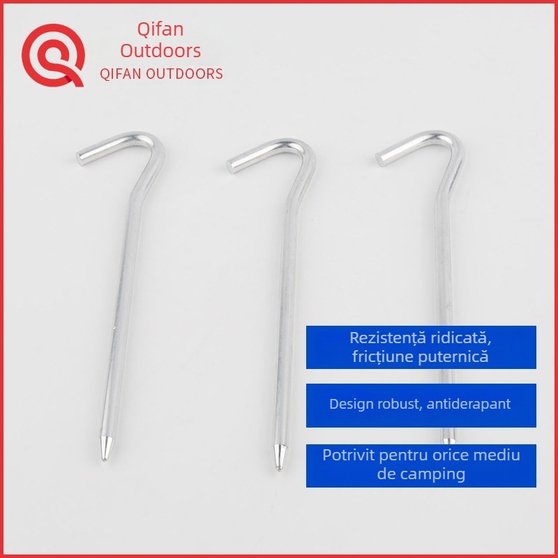 Cuie de cort hexagonale din aliaj de aluminiu 6061, rezistente la vânt, accesorii de camping, greutate 16 g