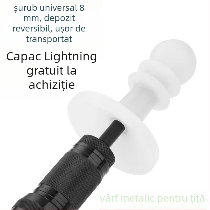 Feron din aluminiu pentru tijă de cort, cu conector cu șurub pentru susținerea tijelor de cort