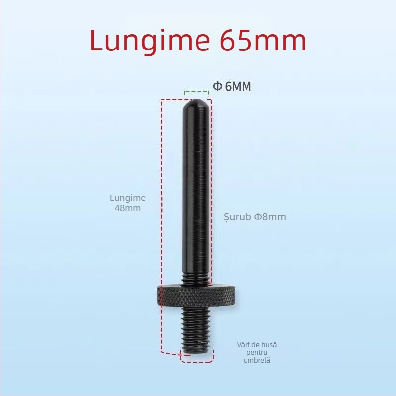 Feron din aluminiu pentru tijă de cort, cu conector cu șurub pentru susținerea tijelor de cort